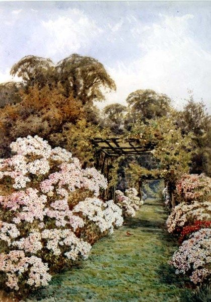 花园小路（水彩画） 作者 莉莲·斯坦纳德