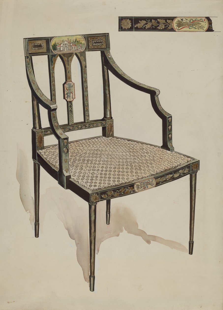椅子，约1936年。 作者 莉莲·考西