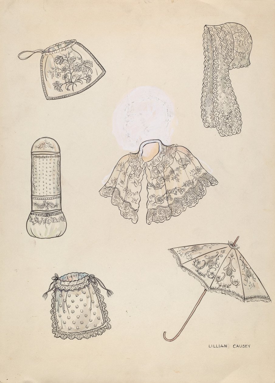 服装，约1936年。 作者 莉莲·考西