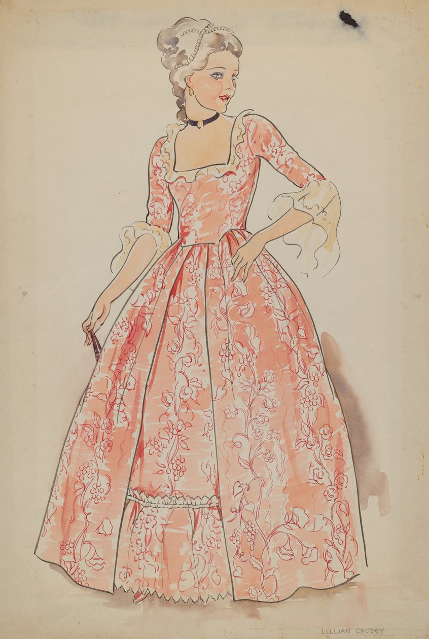 礼服，约1936年。 作者 莉莲·考西