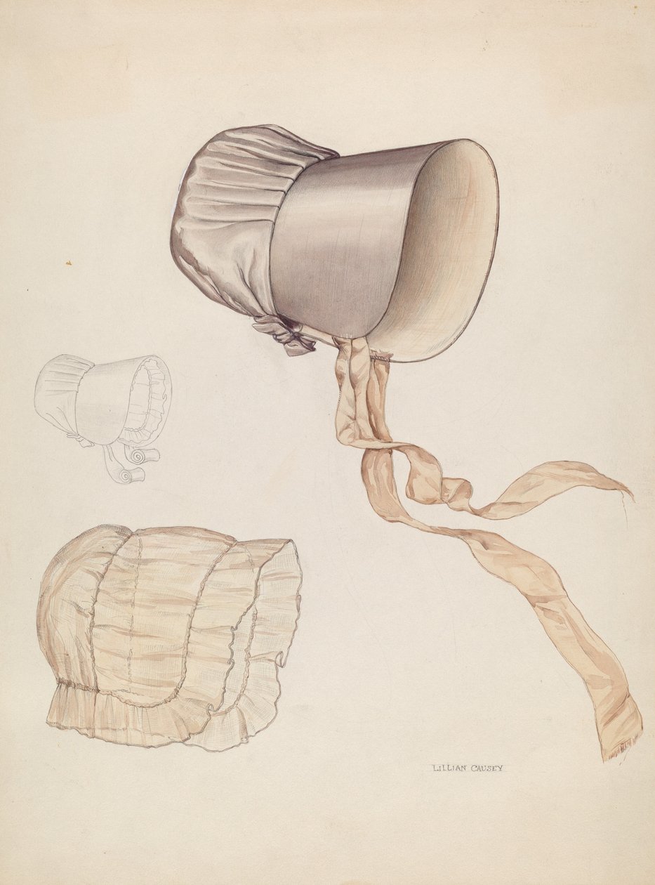 Quaker Bonnet，约1937年。 作者 莉莲·考西