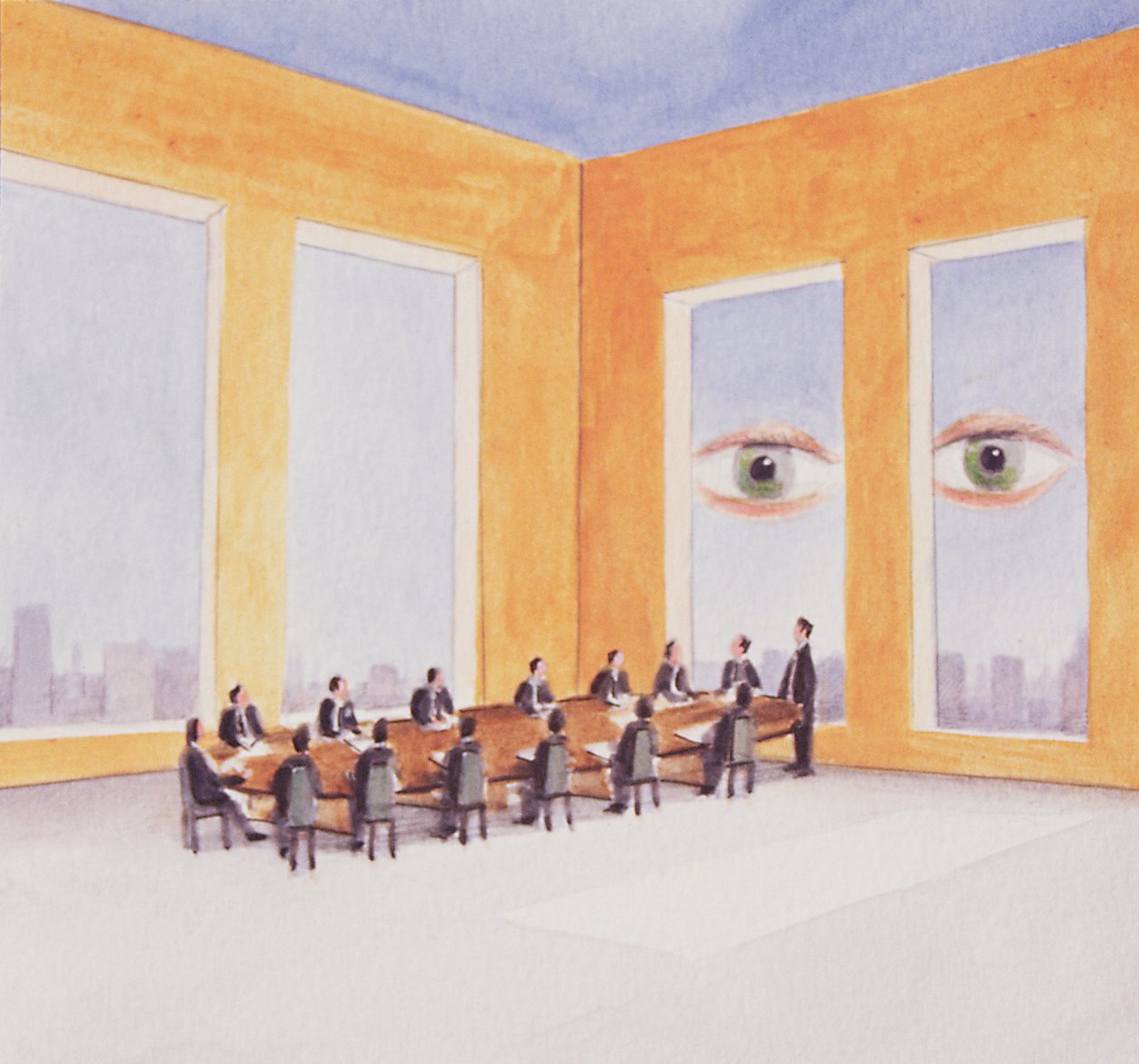公司治理，2003年（纸上丙烯酸） 作者 林肯·塞利格曼