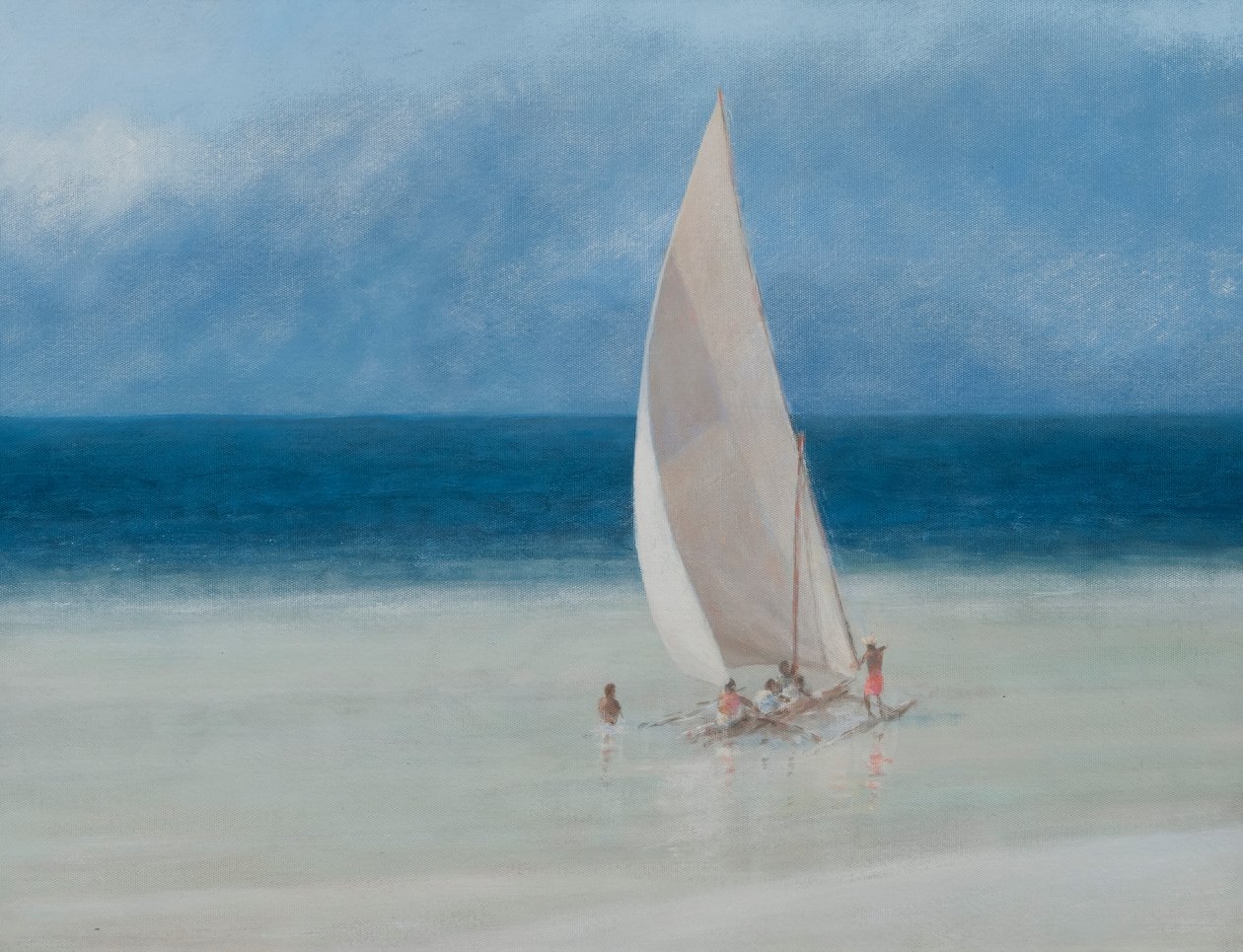 渔民，基利菲，2012年（画布上的丙烯酸） 作者 林肯·塞利格曼
