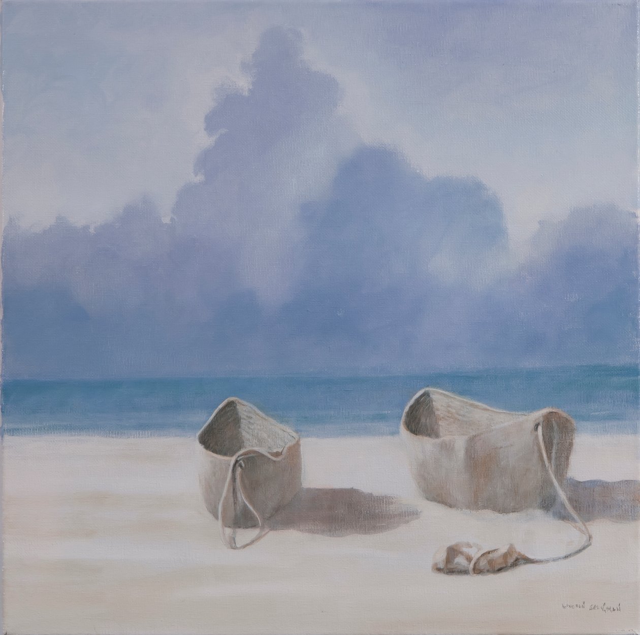 渔民的独木舟，基利菲，2012年（丙烯画布） 作者 林肯·塞利格曼