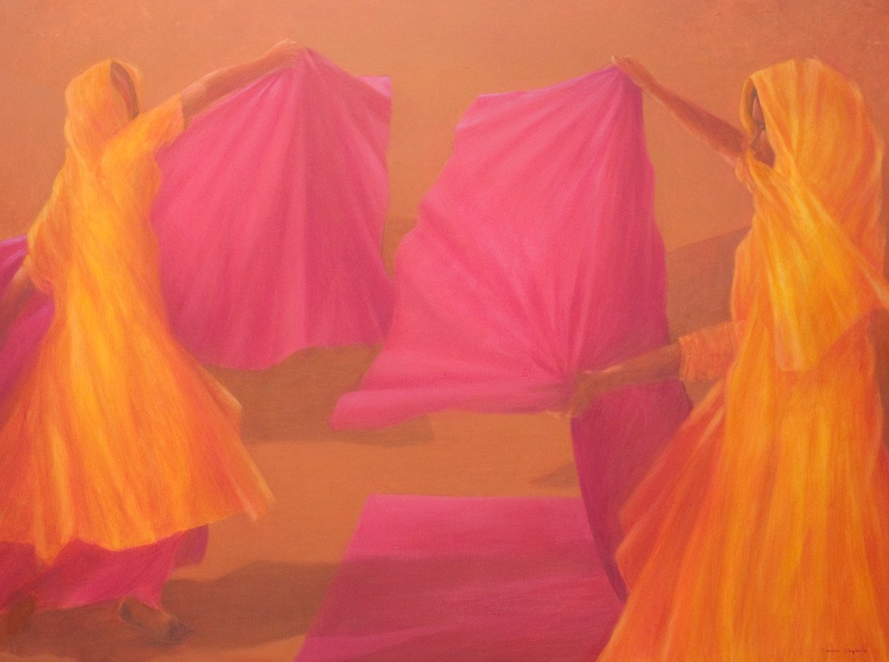 折叠纱丽，2010年（丙烯画布） 作者 林肯·塞利格曼
