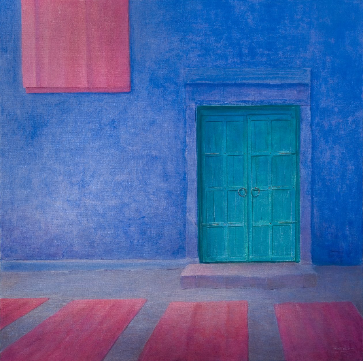 Green Door Jodhpur，2010（画布上的丙烯酸） 作者 林肯·塞利格曼