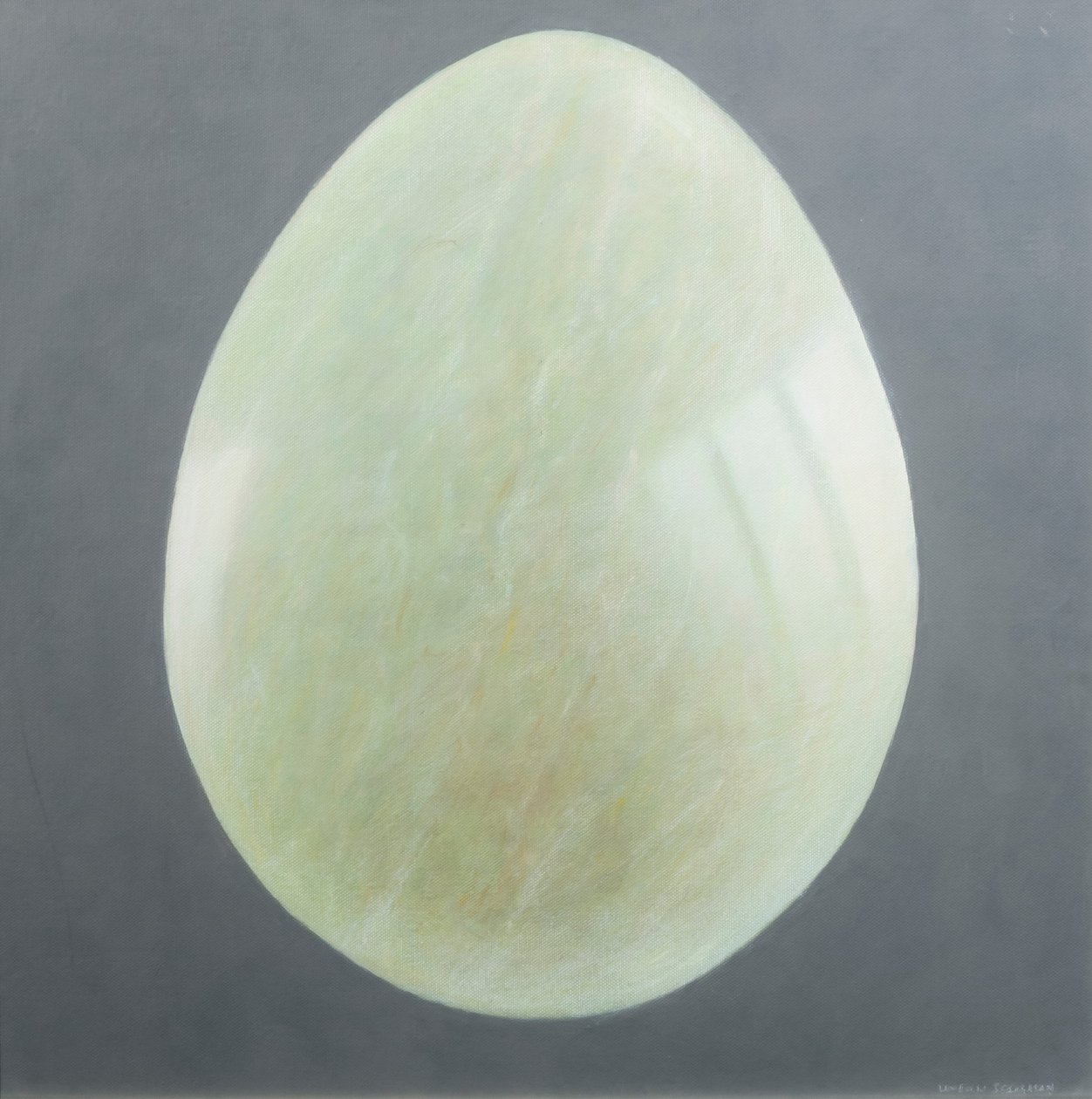 玉蛋，2012年（画布上的丙烯酸） 作者 林肯·塞利格曼