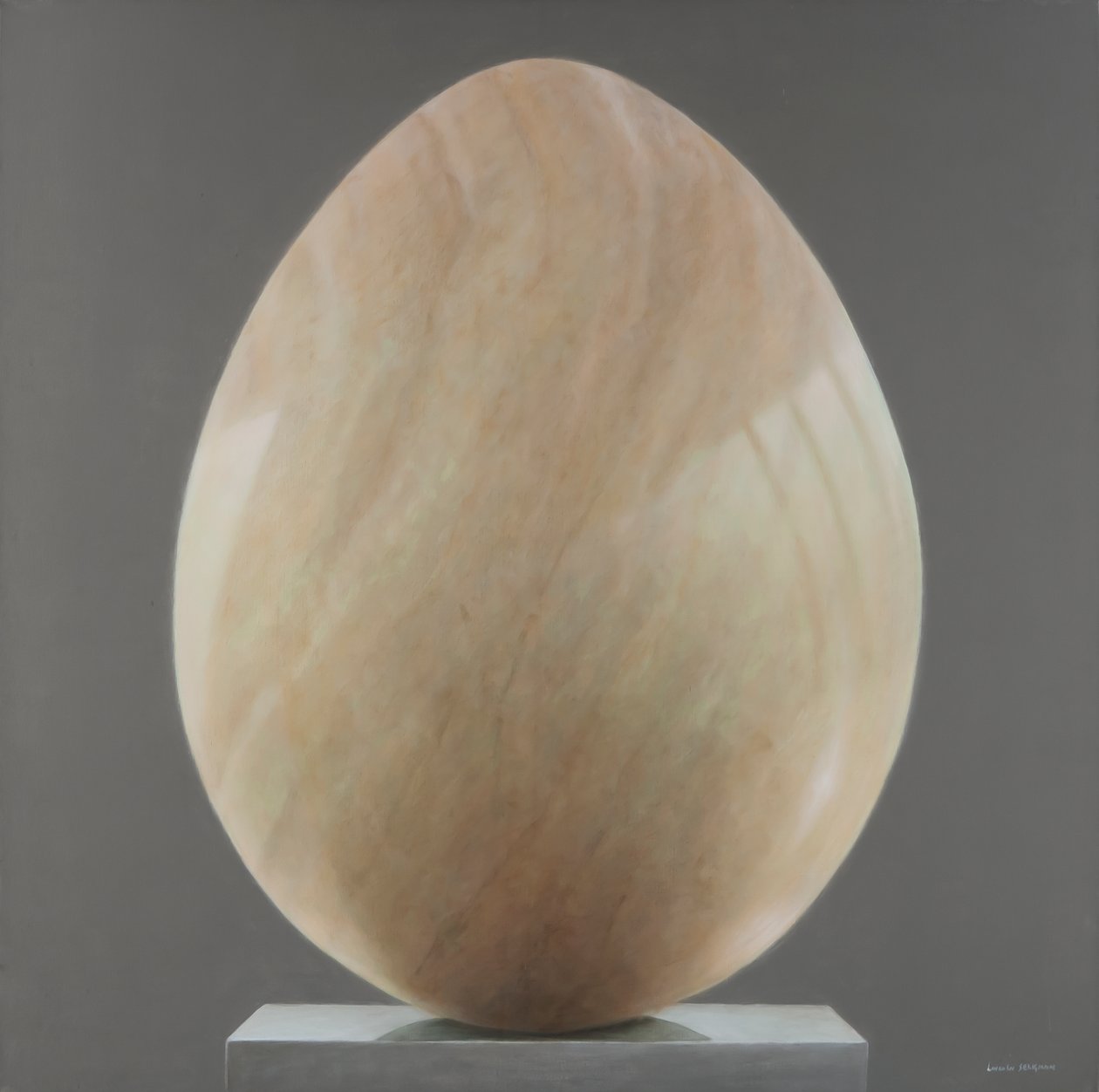 玉蛋，2012年（画布上的丙烯酸） 作者 林肯·塞利格曼