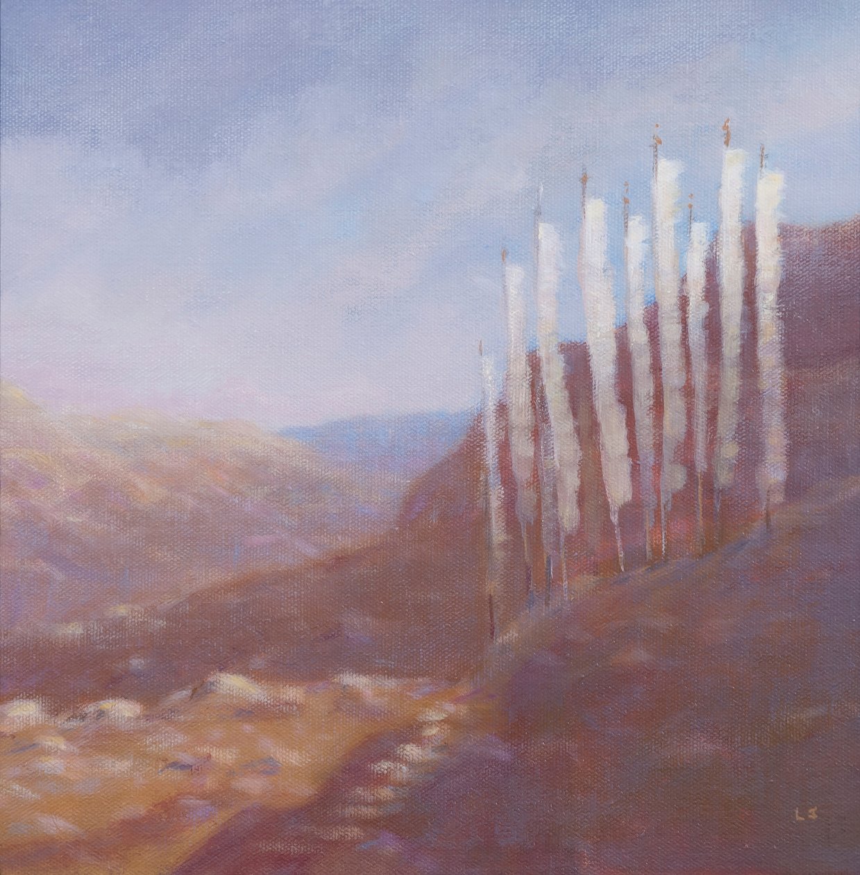 祷告旗，不丹，2012年（丙烯画布） 作者 林肯·塞利格曼
