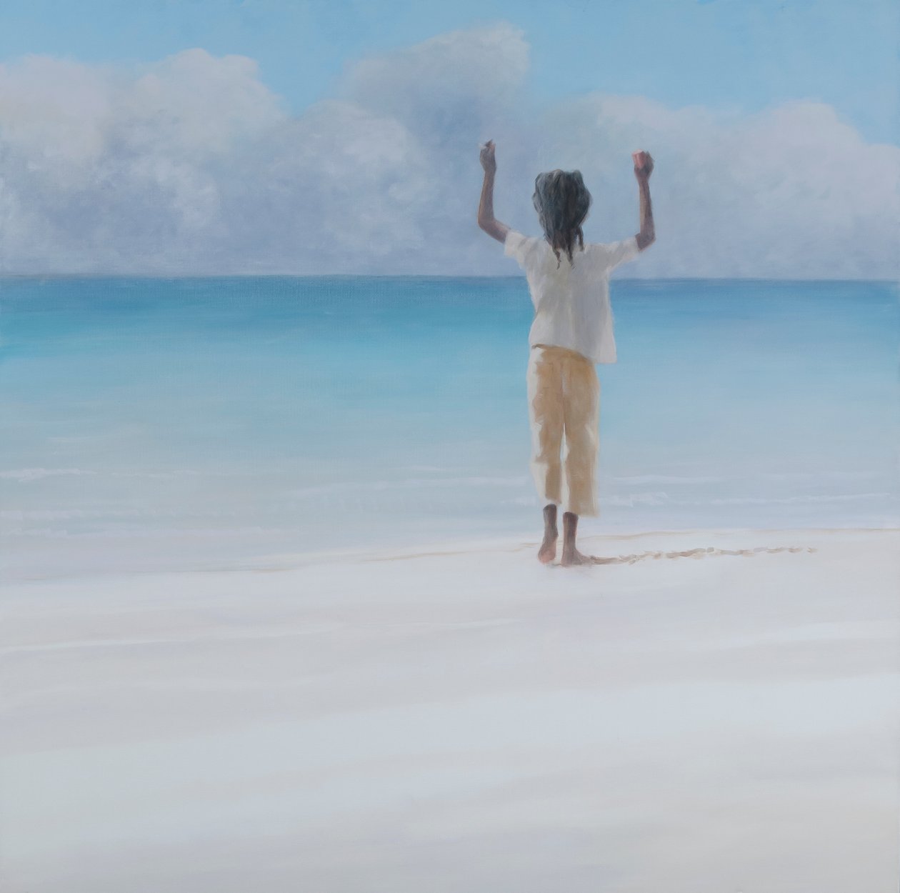 Rasta在海滩上，2012年（丙烯画布） 作者 林肯·塞利格曼
