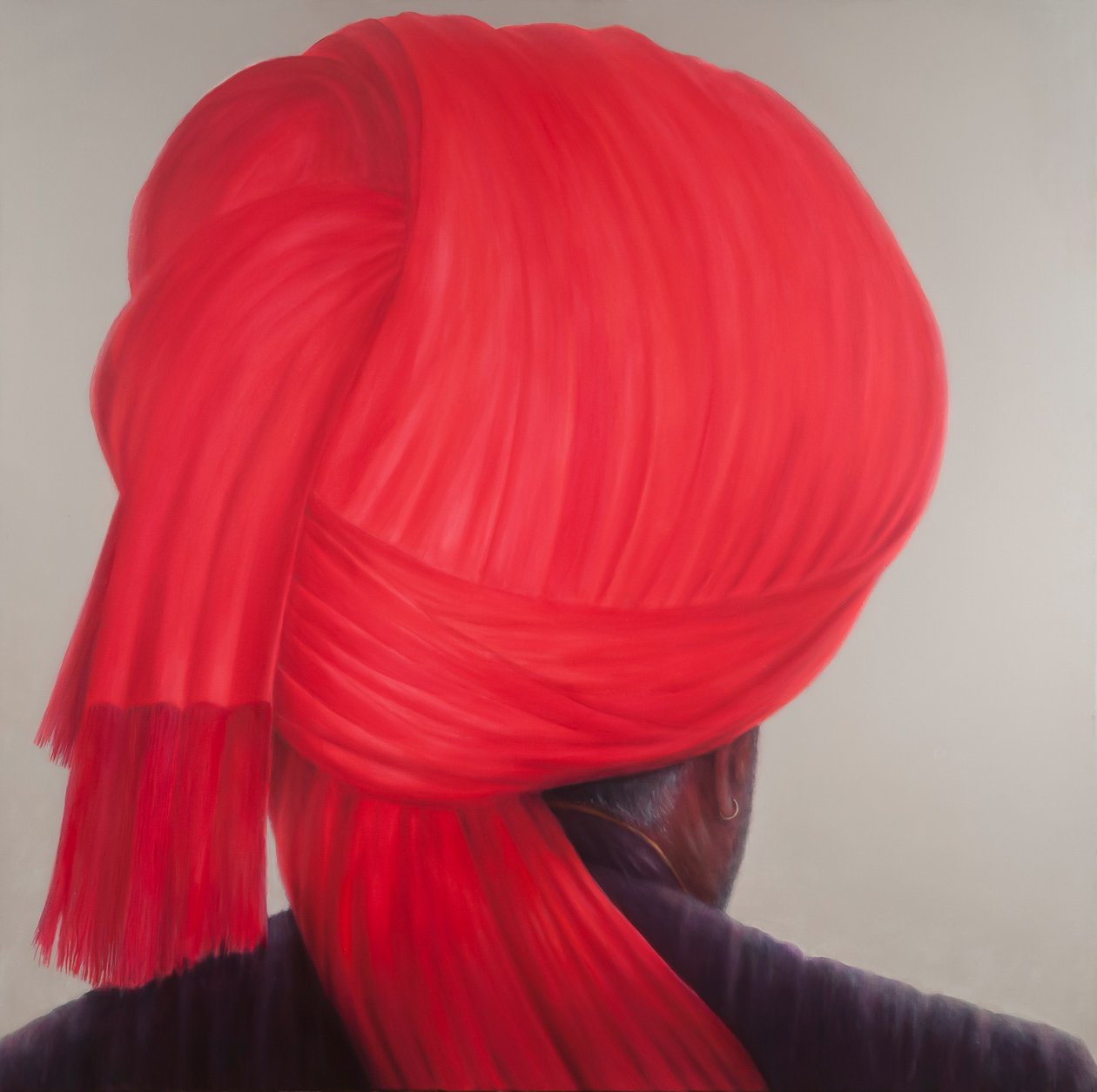 红色头巾，2012年（丙烯画布） 作者 林肯·塞利格曼