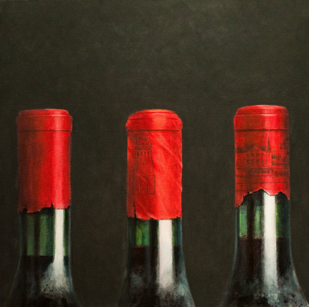 三款葡萄酒，2010年（丙烯画布） 作者 林肯·塞利格曼