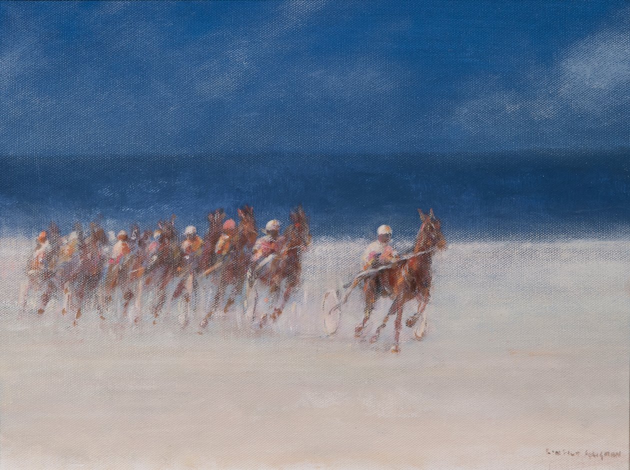 小跑比赛，布列塔尼，2012年（布面丙烯酸） 作者 林肯·塞利格曼