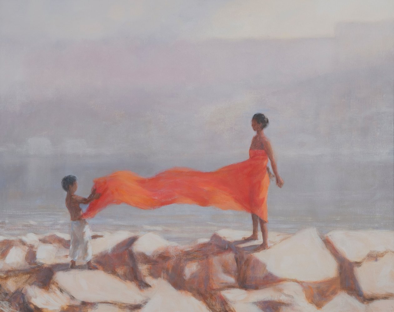 捆绑印度纱丽，2012年（丙烯画布） 作者 林肯·塞利格曼