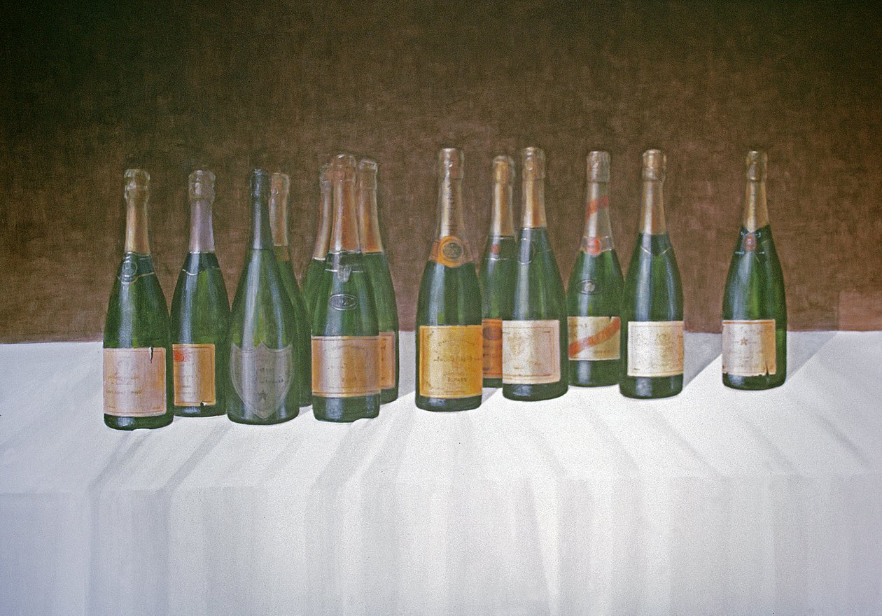 Winescape，Champagne，2003（画布上的丙烯酸） 作者 林肯·塞利格曼