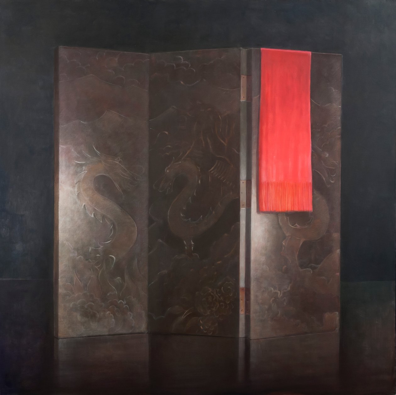 Dragon Screen，2012（画布上的丙烯酸） 作者 林肯·塞利格曼
