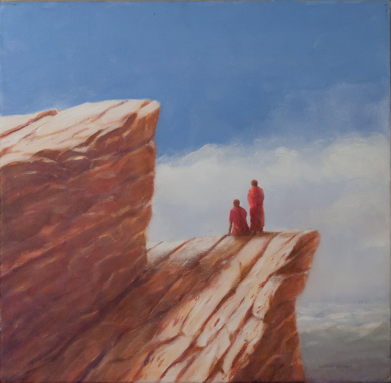 2010年不丹山区步道（画布上的水粉） 作者 林肯·塞利格曼
