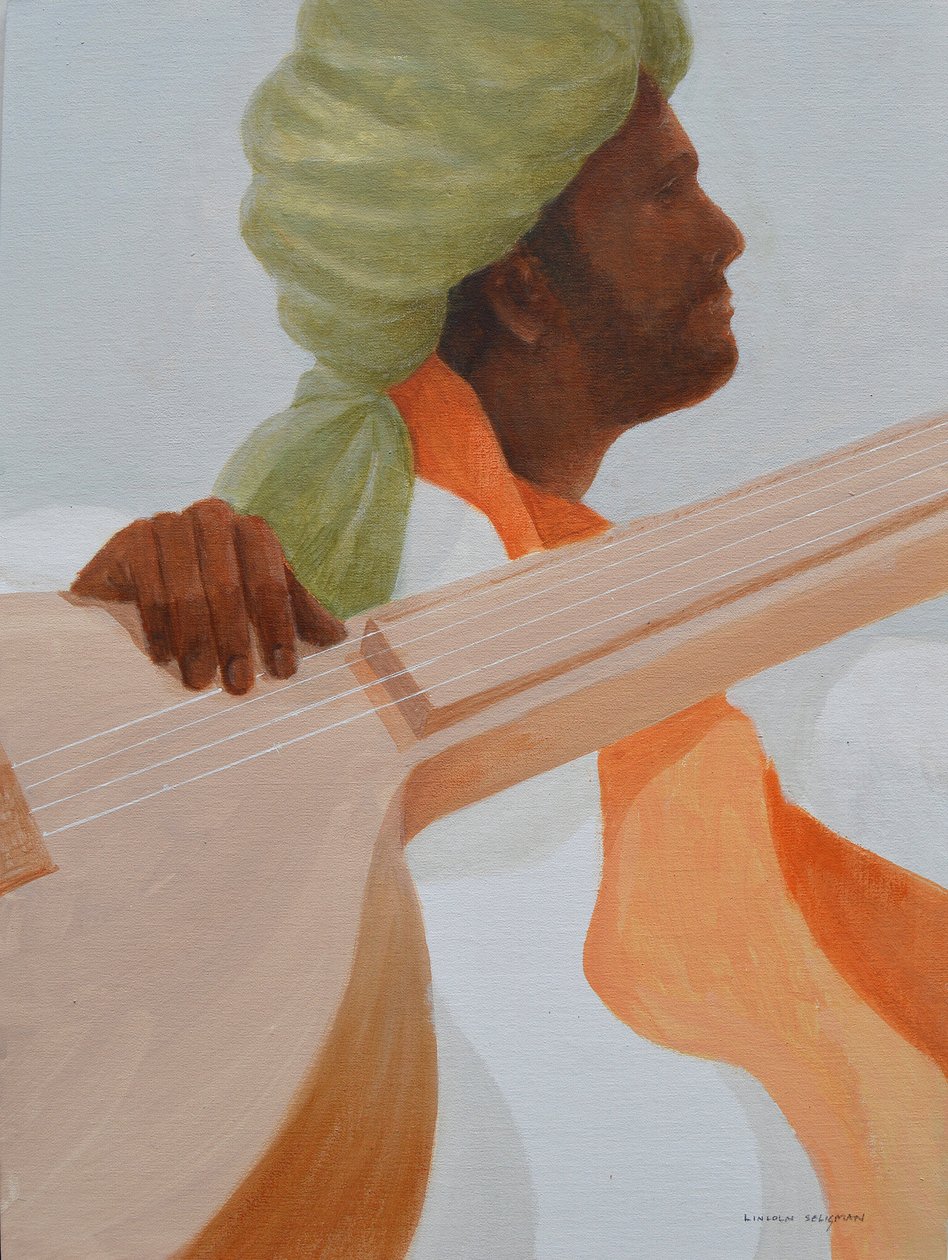 Sitar player, green turban 作者 林肯·塞利格曼