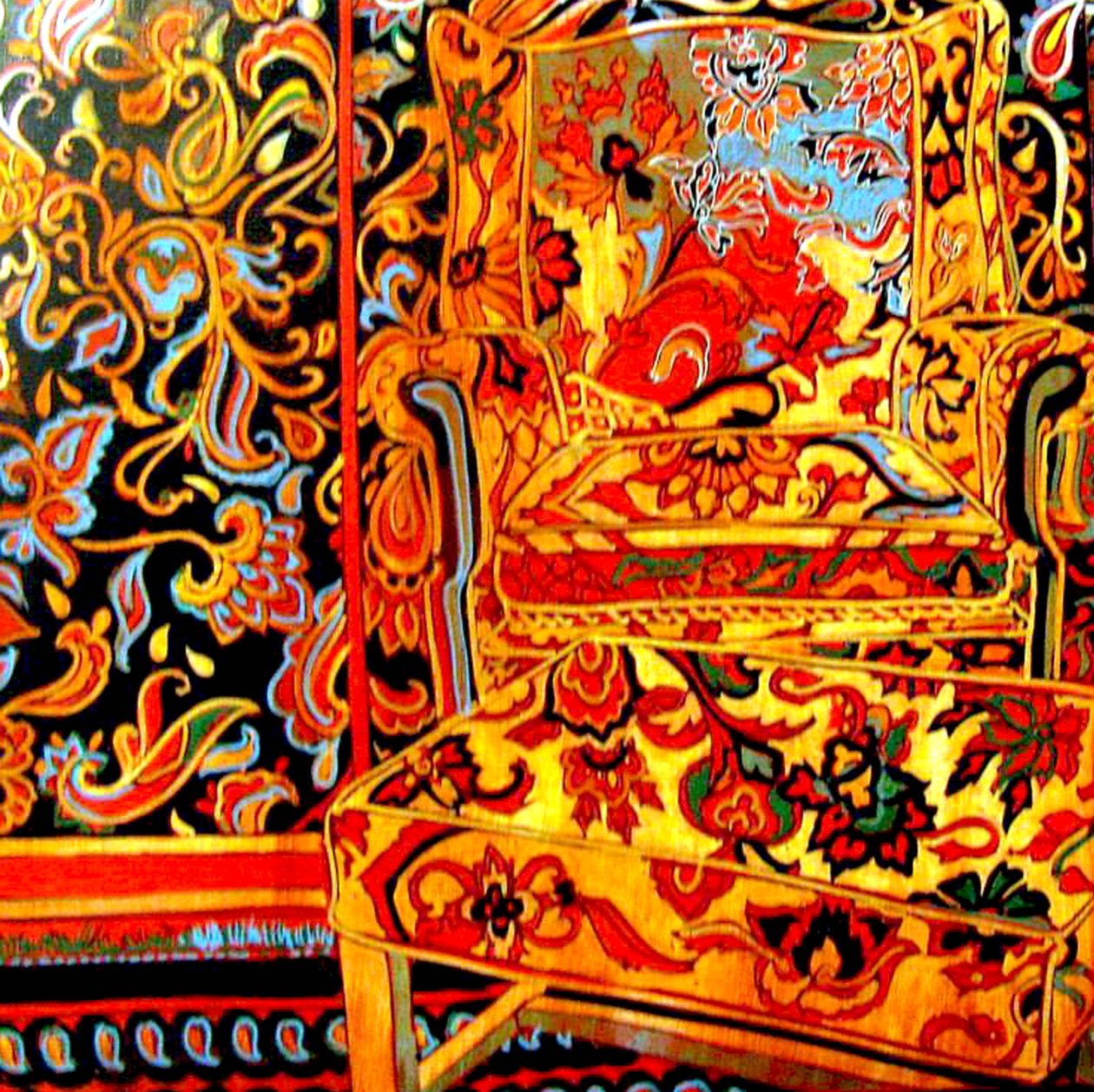 苏扎尼房间，2011 年（混合媒介） 作者 琳达·亚瑟（Linda Arthur）