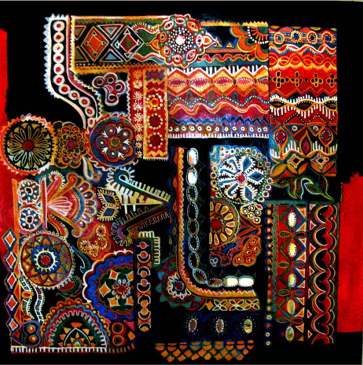 部落设计，2014 年（混合媒介） 作者 琳达·亚瑟（Linda Arthur）