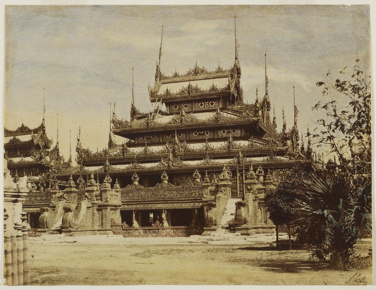 Amerapoora：Maha-Too-Lo-Bounghian Kyoung，1855年（蛋白印刷用蜡纸用水彩纸染色） 作者 林奈牛肚
