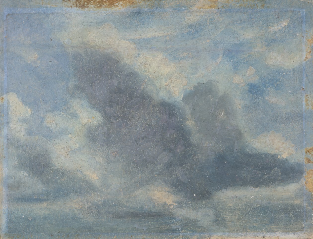 天空研究，约1850年。 作者 莱昂内尔·康斯特布尔
