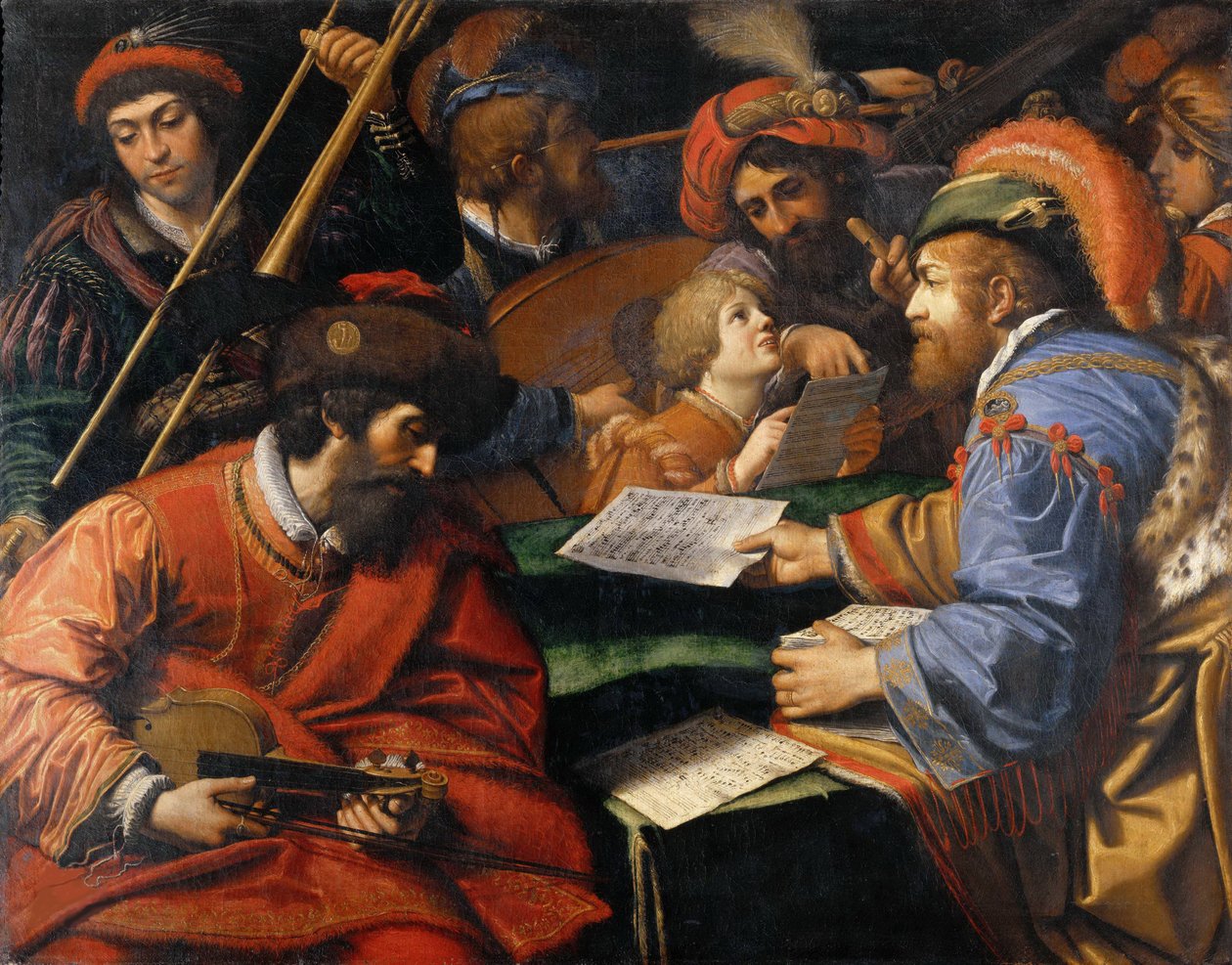莱昂内洛 (1576-1622) 斯帕达 (Spada) 的音乐会。 布面油画，约 1610-1615 年，尺寸：138x177。 罗马博尔盖塞美术馆 作者 莱昂内洛·斯巴达（Lionello Spada）