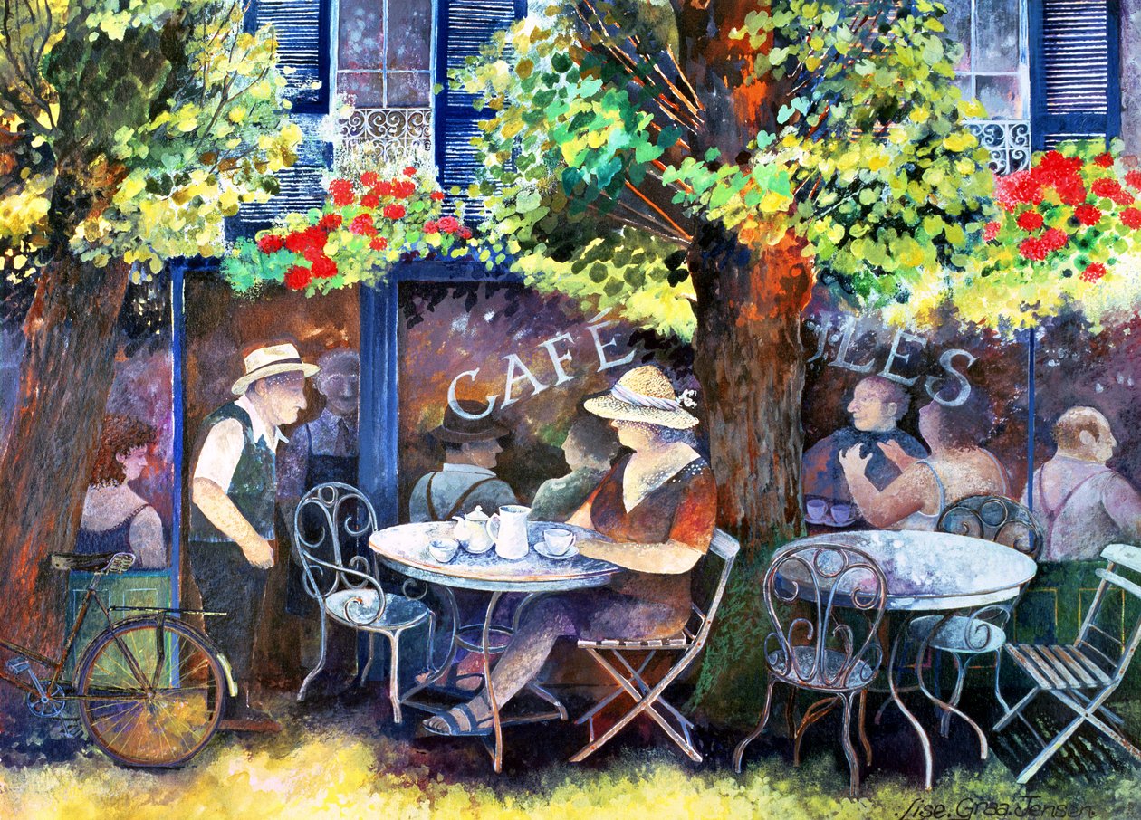 Cafe Jules，1994（丙烯酸墨水，水粉） 作者 丽莎·格拉·詹森