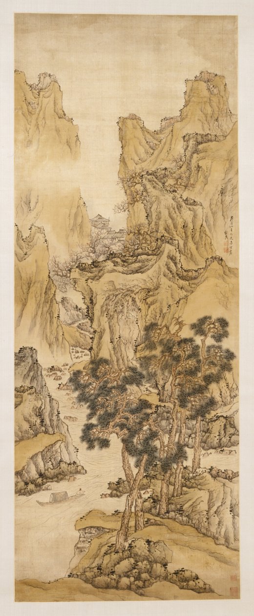 桃花源泉，1650年。 作者 刘友
