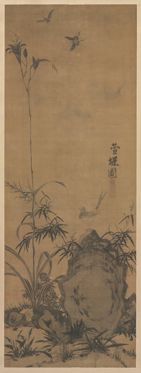 百合与蝴蝶 作者 刘善寿
