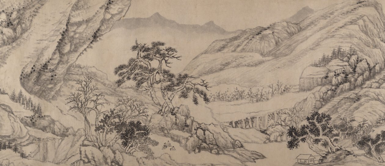 在溪流和山脉中旅行，1680年。 作者 刘宇