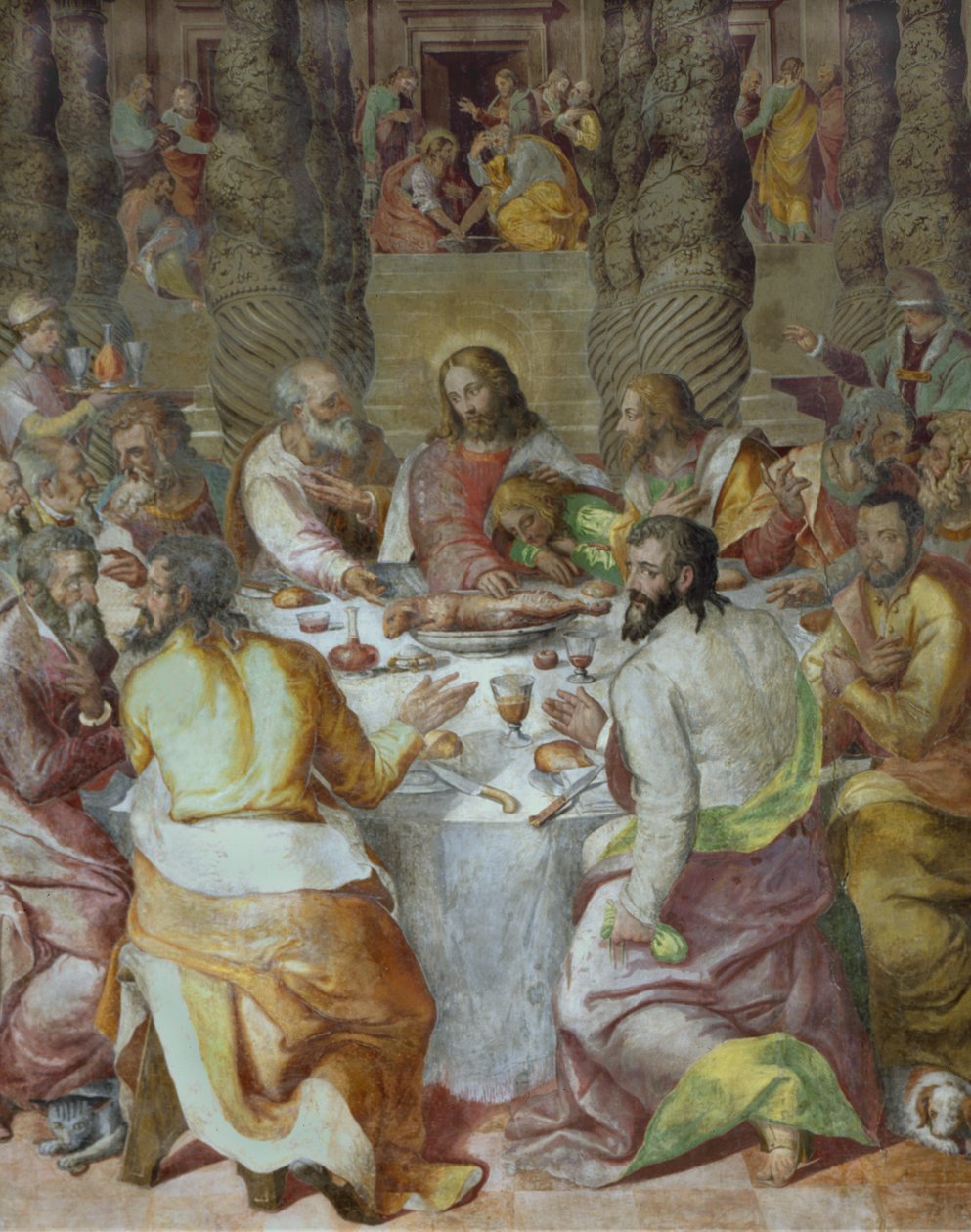 最后的晚餐，1572-75 作者 利维奥·阿格里斯蒂（Livio Agresti）