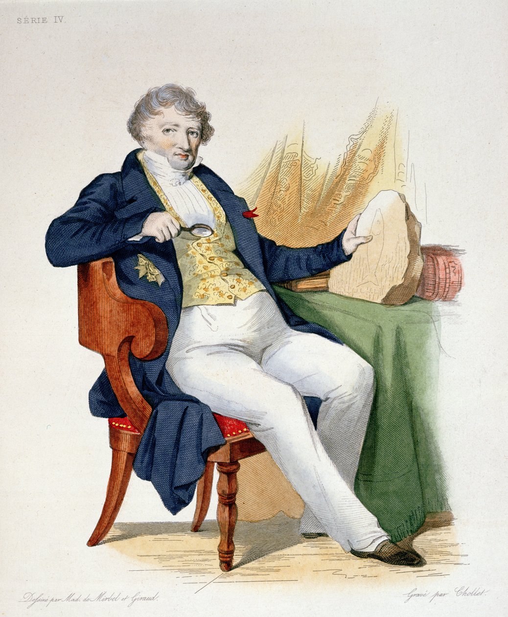 Georges Cuvier（1769-1832）插图来自法国普鲁塔克的E. Mennechet，由Chollet刻，1835年 作者 Lizinska Aimee Zoe de Mirbel