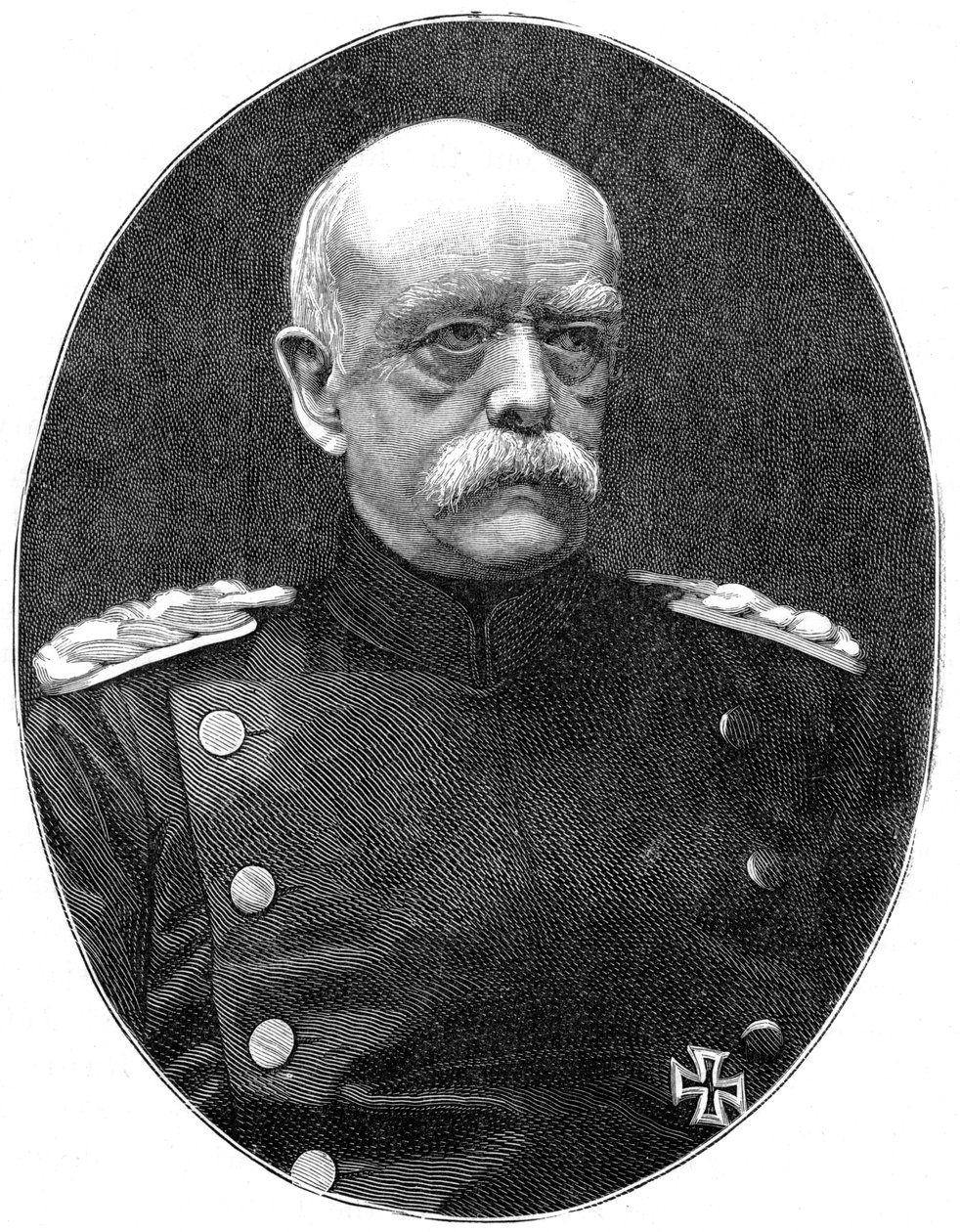 奥托·冯·比斯马克（Otto von Bismark），19世纪德国政治家，1900年。 作者 洛歇尔和佩奇
