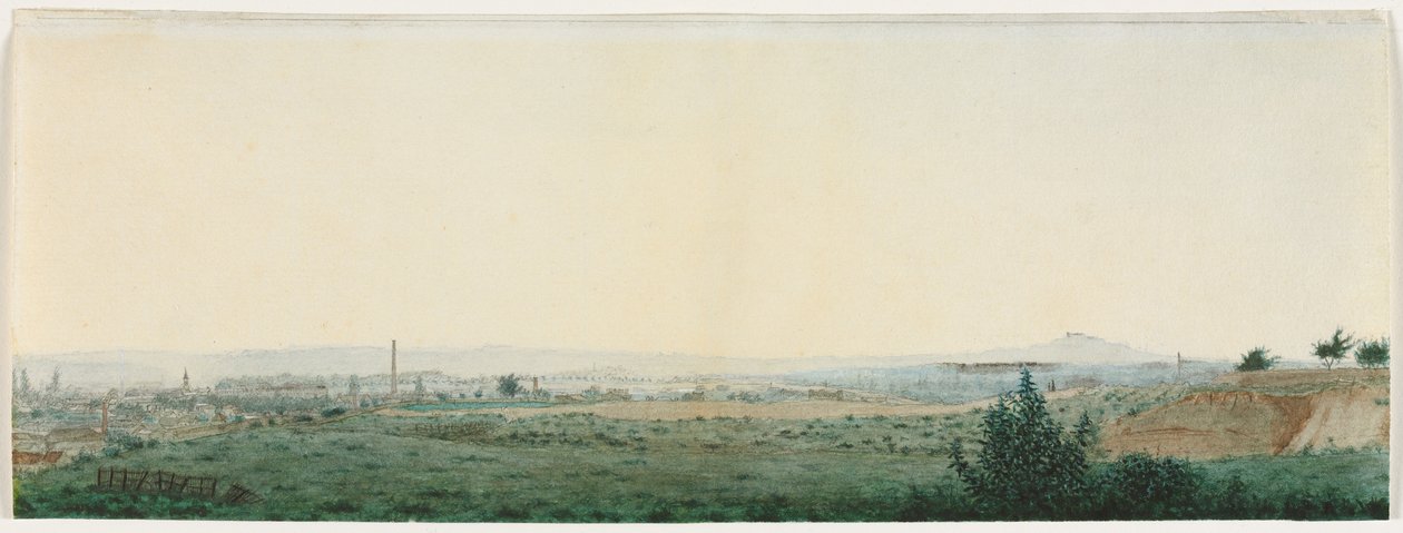 巴黎附近的风景c。 1860年。 作者 莱昂·邦万