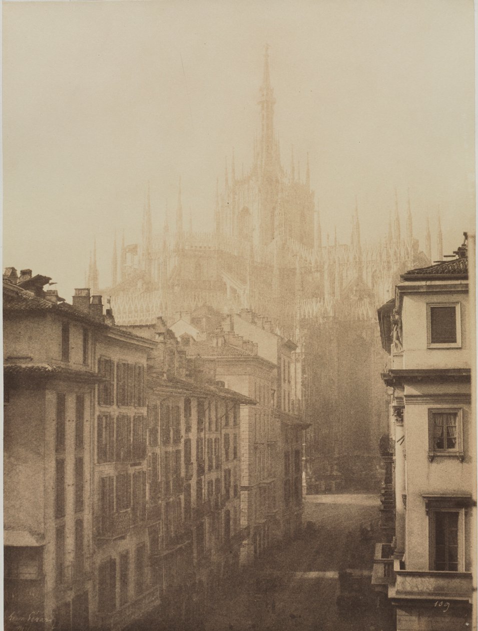 从Corso Francesco的大教堂，米兰，1857年。 作者 莱昂·热拉尔