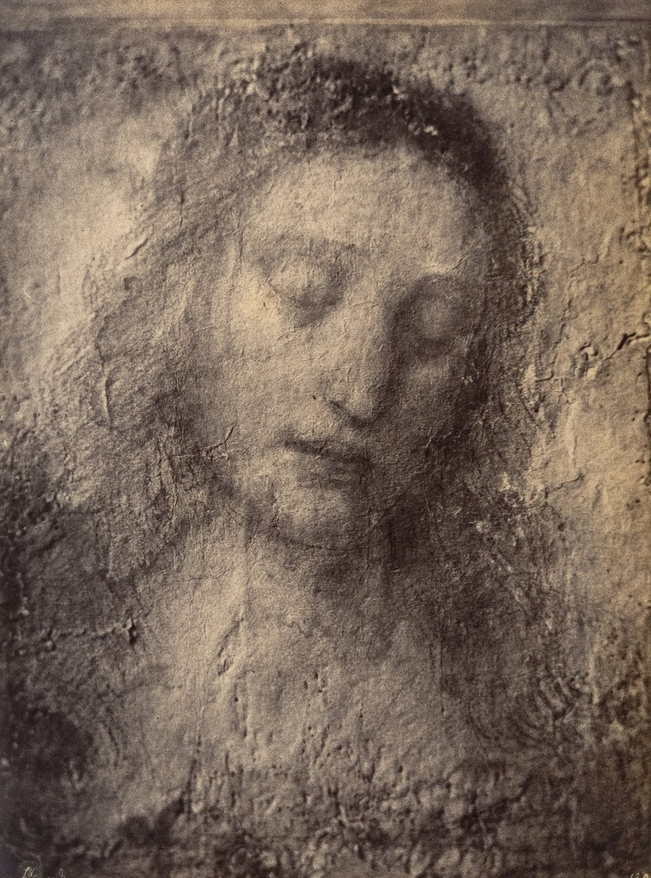 [达芬奇《最后的晚餐》中的基督头像副本]，1857-61。 作者 莱昂·热拉尔