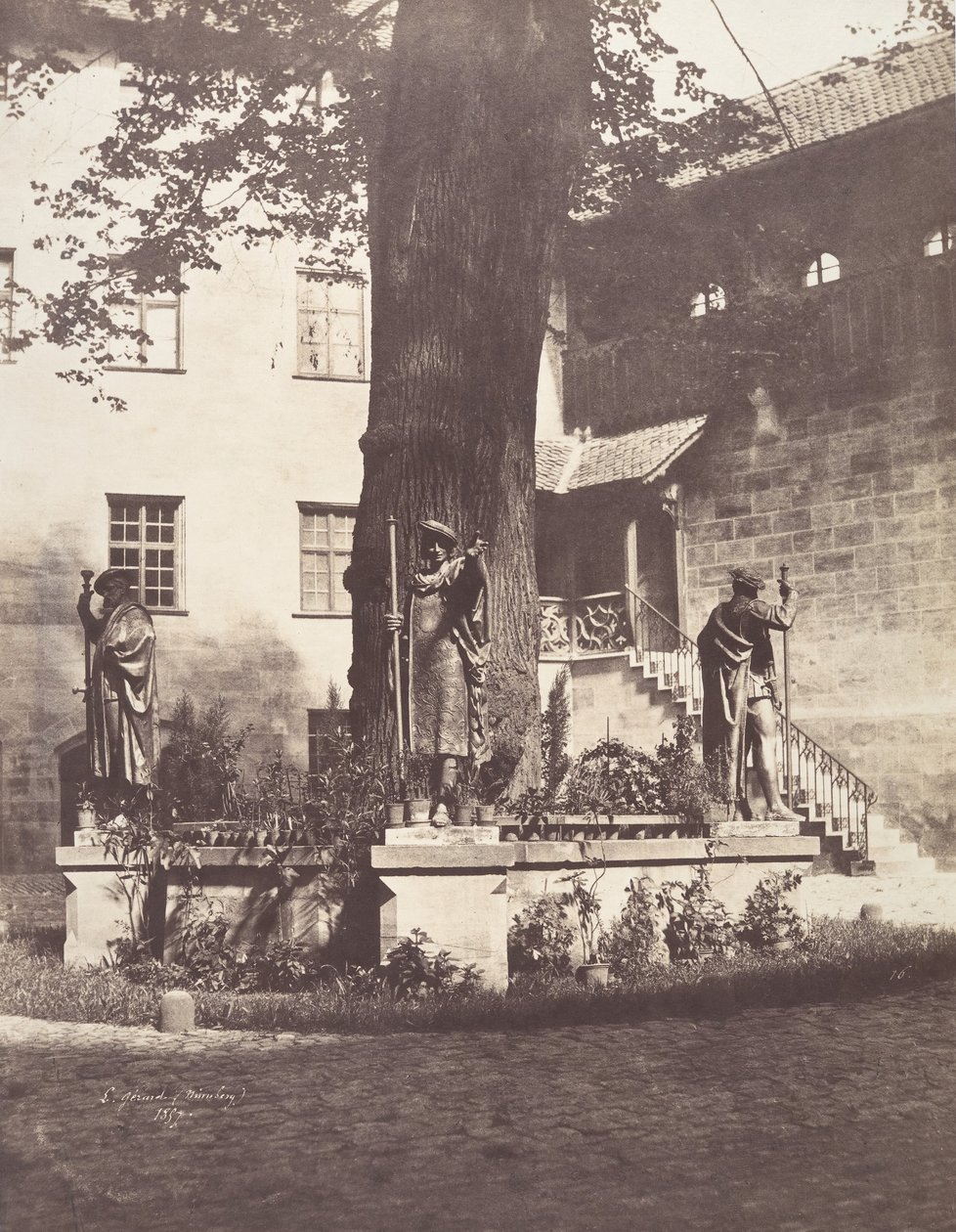 纽伦堡，帝国堡法院的内部，1857年。 作者 莱昂·热拉尔