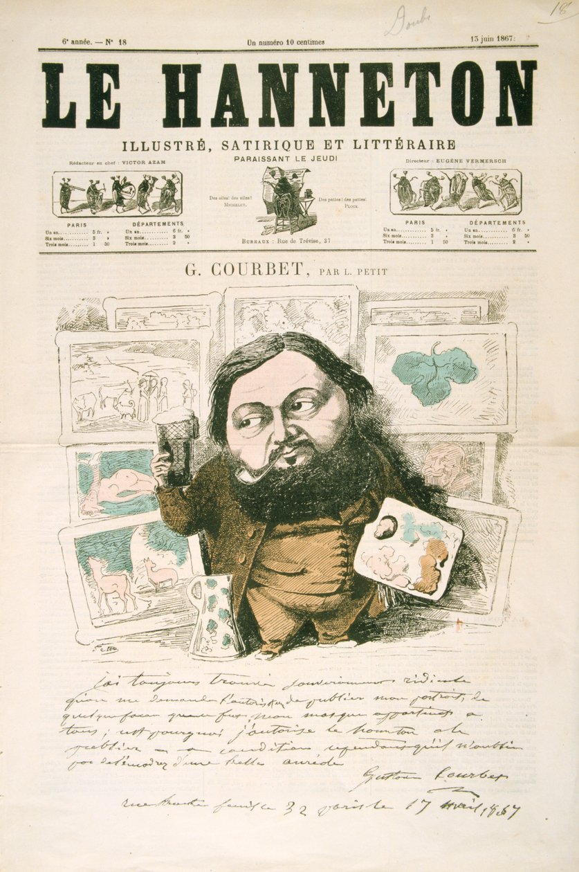 古斯塔夫-库尔贝，法国画家，1867年 作者 莱昂斯·贾斯汀·亚历山大·佩蒂特