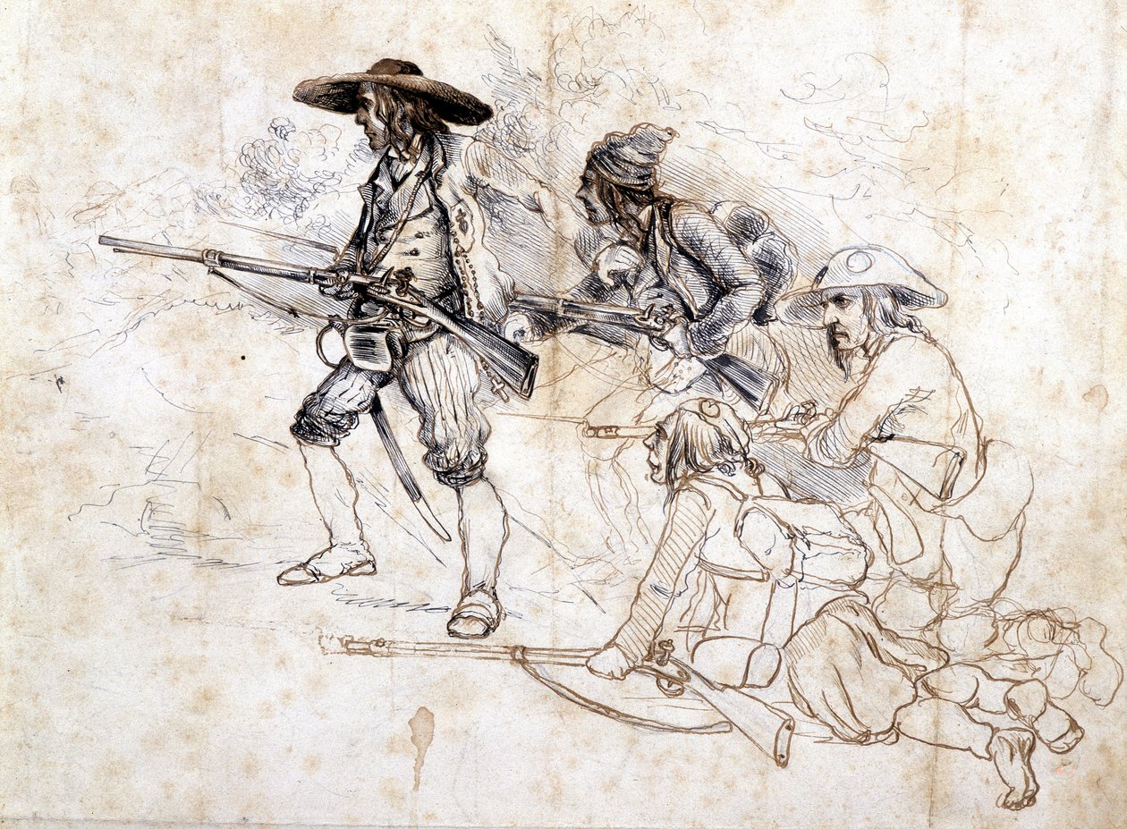 士兵 chouans - Léonce Pepetit, B.M. de Dinan 作画 作者 莱昂斯·贾斯汀·亚历山大·佩蒂特