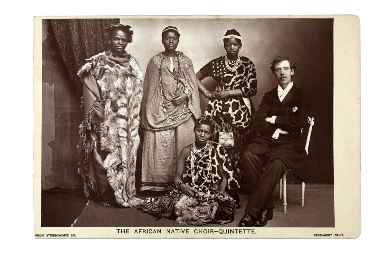 非洲土着合唱团Quintette，伦敦，c.1892（碳排版） 作者 