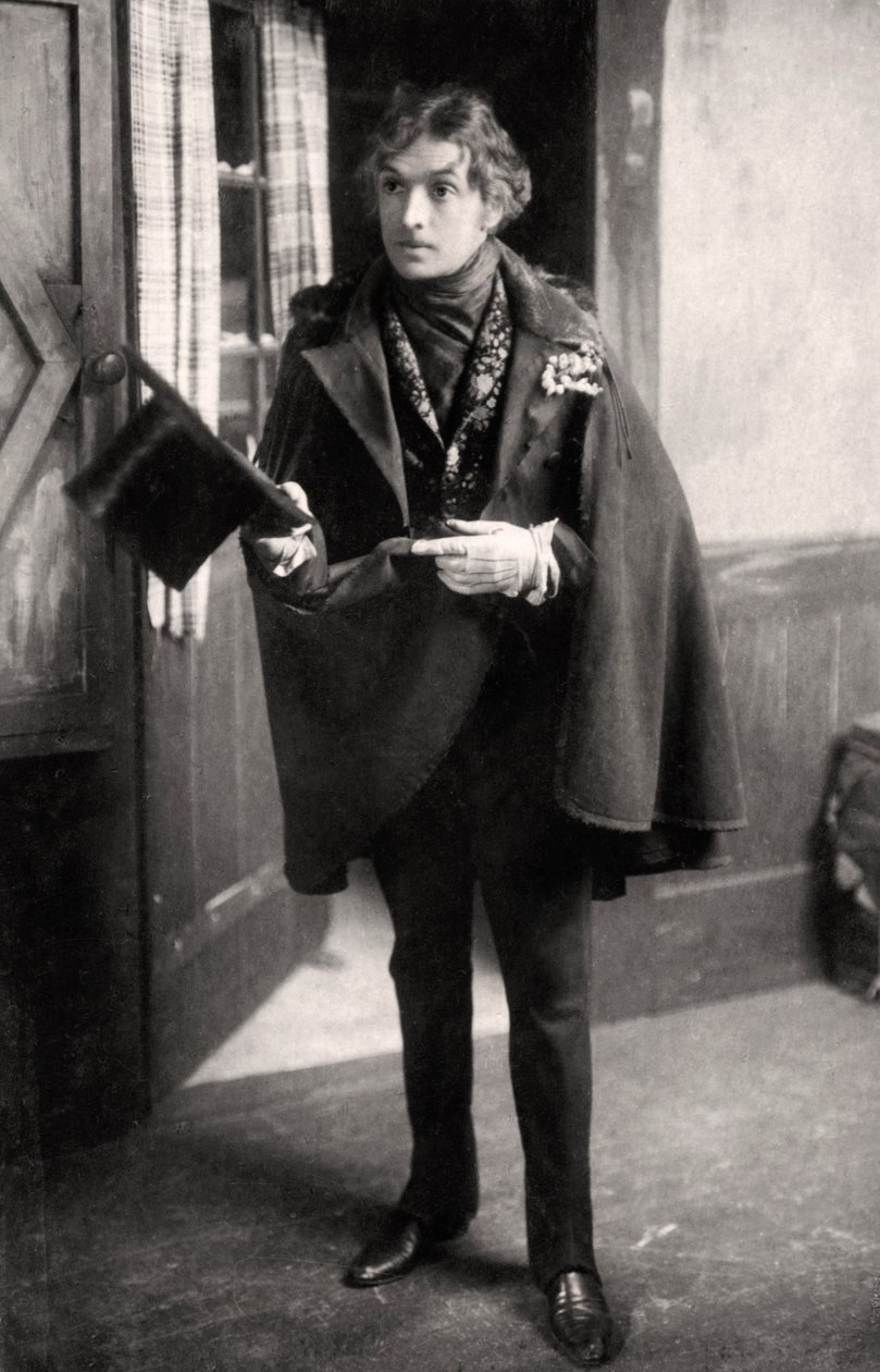 约翰·马丁·哈维（John Martin-Harvey）1863-1944，英国演员，二十世纪初。 作者 伦敦立体摄影公司