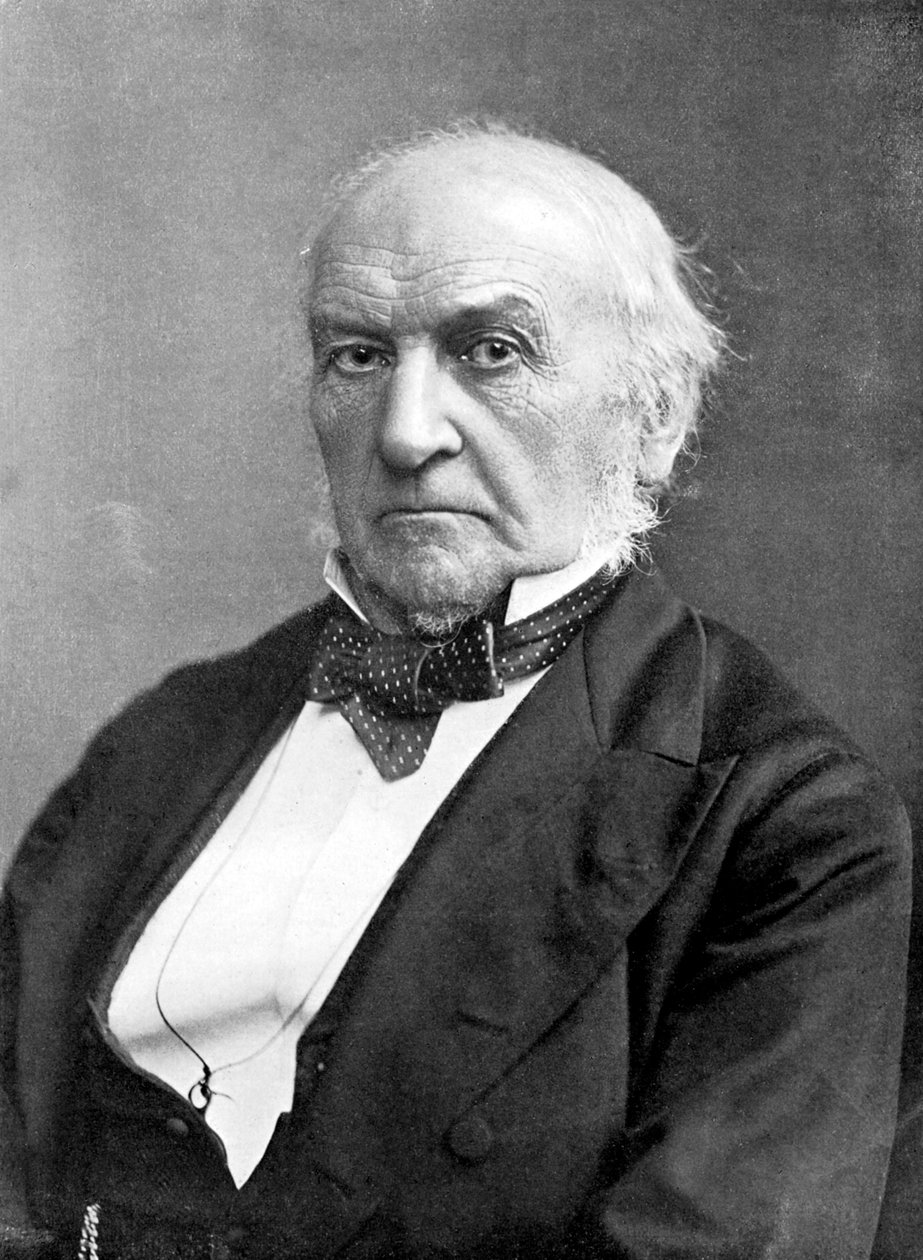 威廉·埃瓦尔特·格拉德斯通（William Ewart Gladstone），19世纪英国自由政治家和总理，约于1905年。 作者 伦敦立体摄影公司