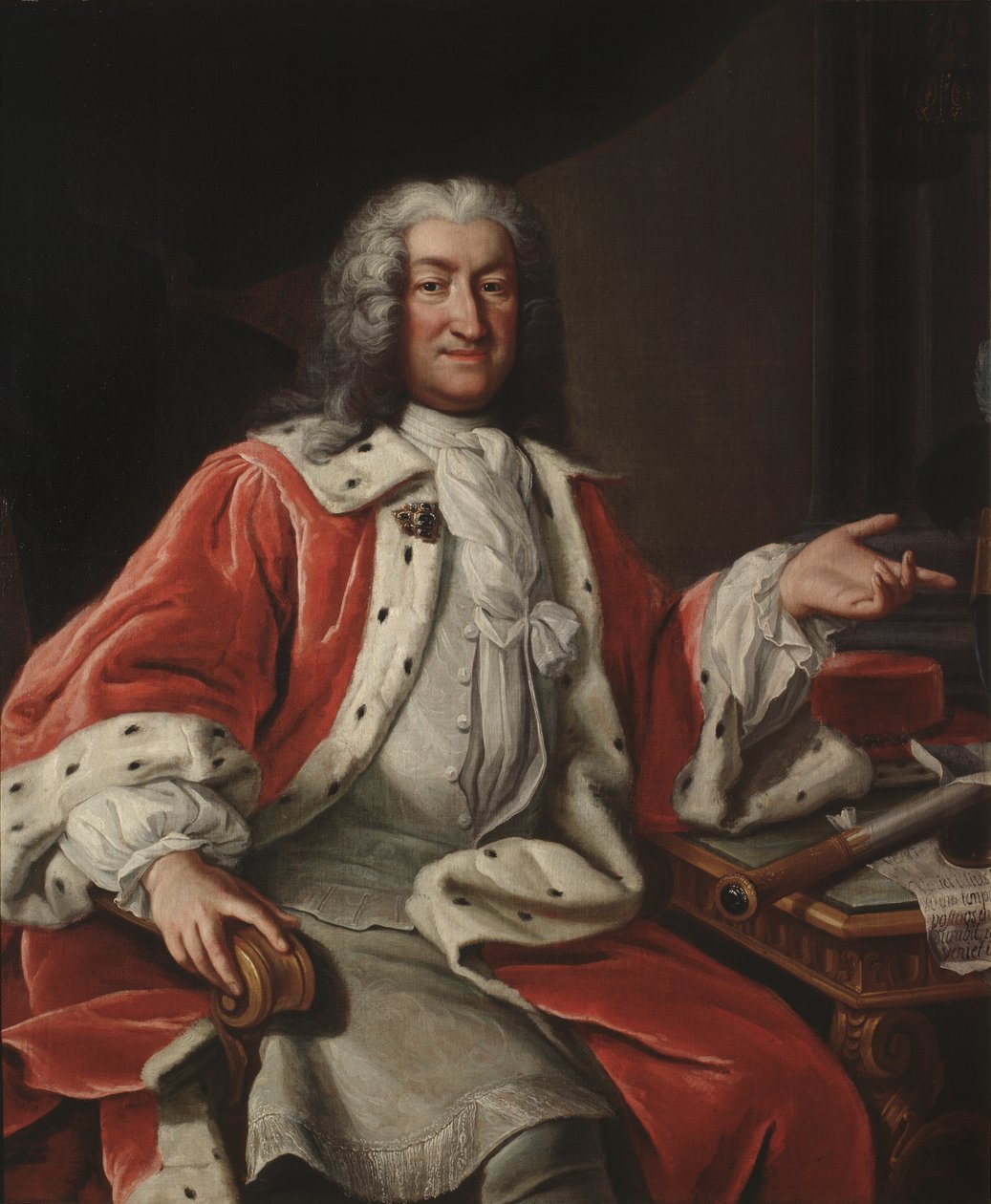 Ekebyholm的Arvid Bernard Horn的肖像（1664-1742） 作者 劳伦斯·帕施（Lorens Pasch）