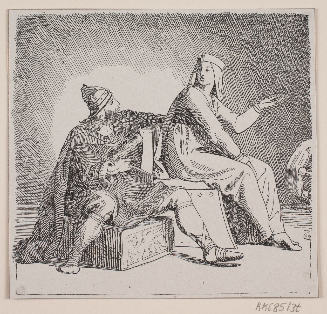 Sweyn Forkbeard 开往英格兰的火车和斯沃德战役 "插图 作者 洛伦兹·弗罗利希