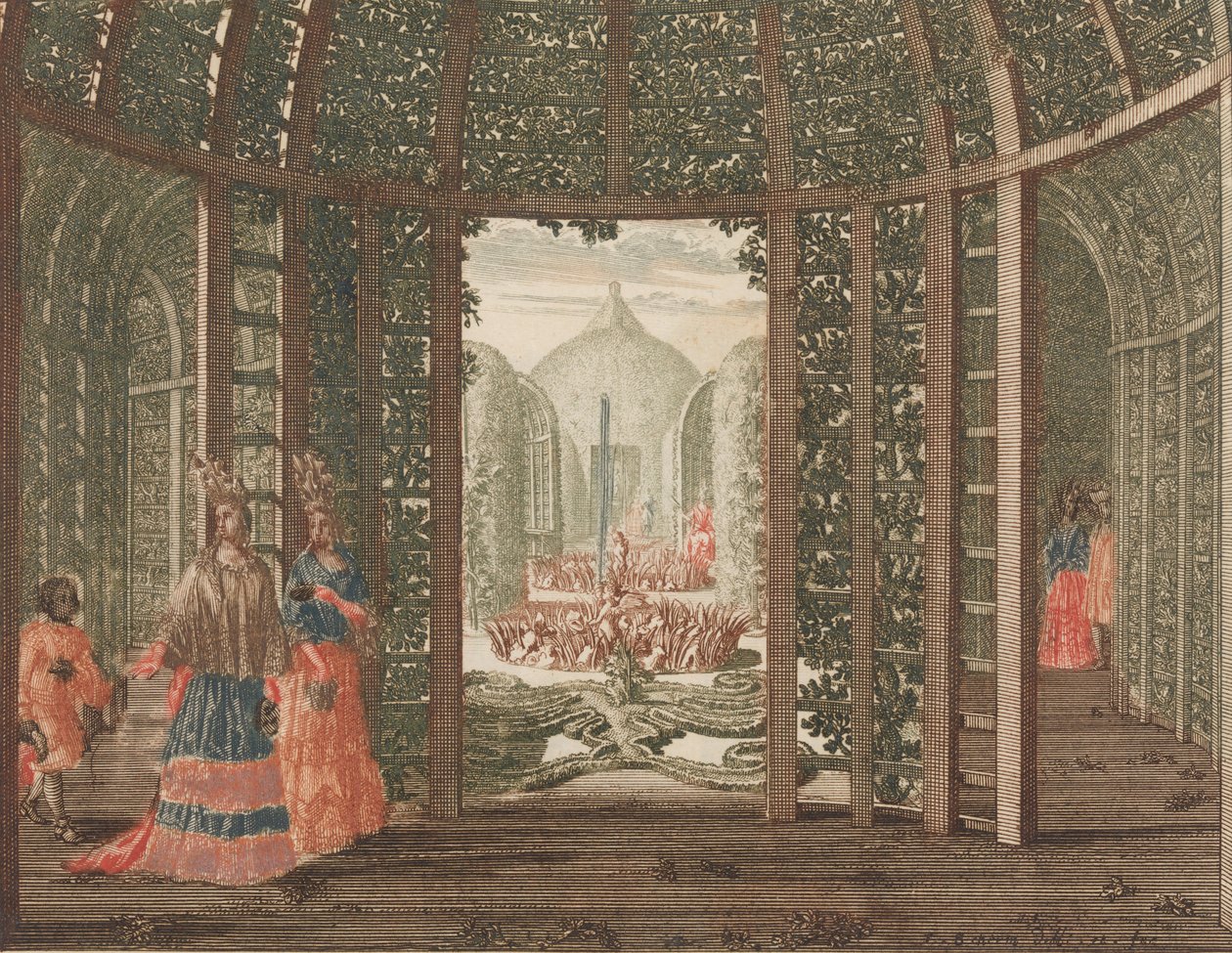绿色的皇家内阁"，在。Tooneel Der Voornaam Nederlandse Huizen, En Lust Hove..., n.d. 作者 洛伦兹·舍姆