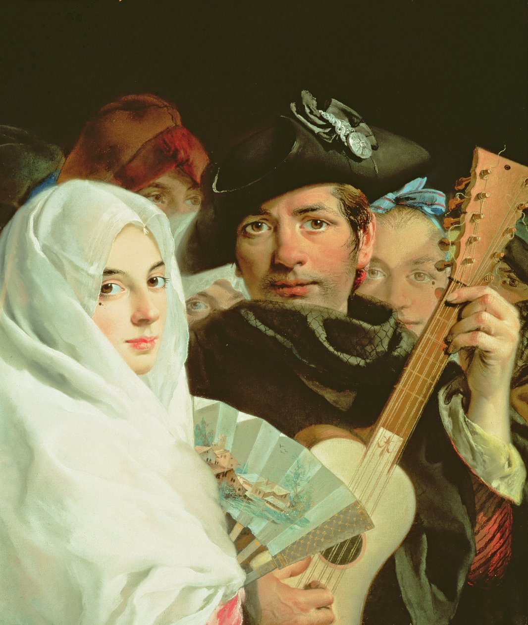 来自马德里的优雅情侣，1770年 作者 洛伦佐·巴尔迪塞拉（Lorenzo Baldissera Tiepolo）