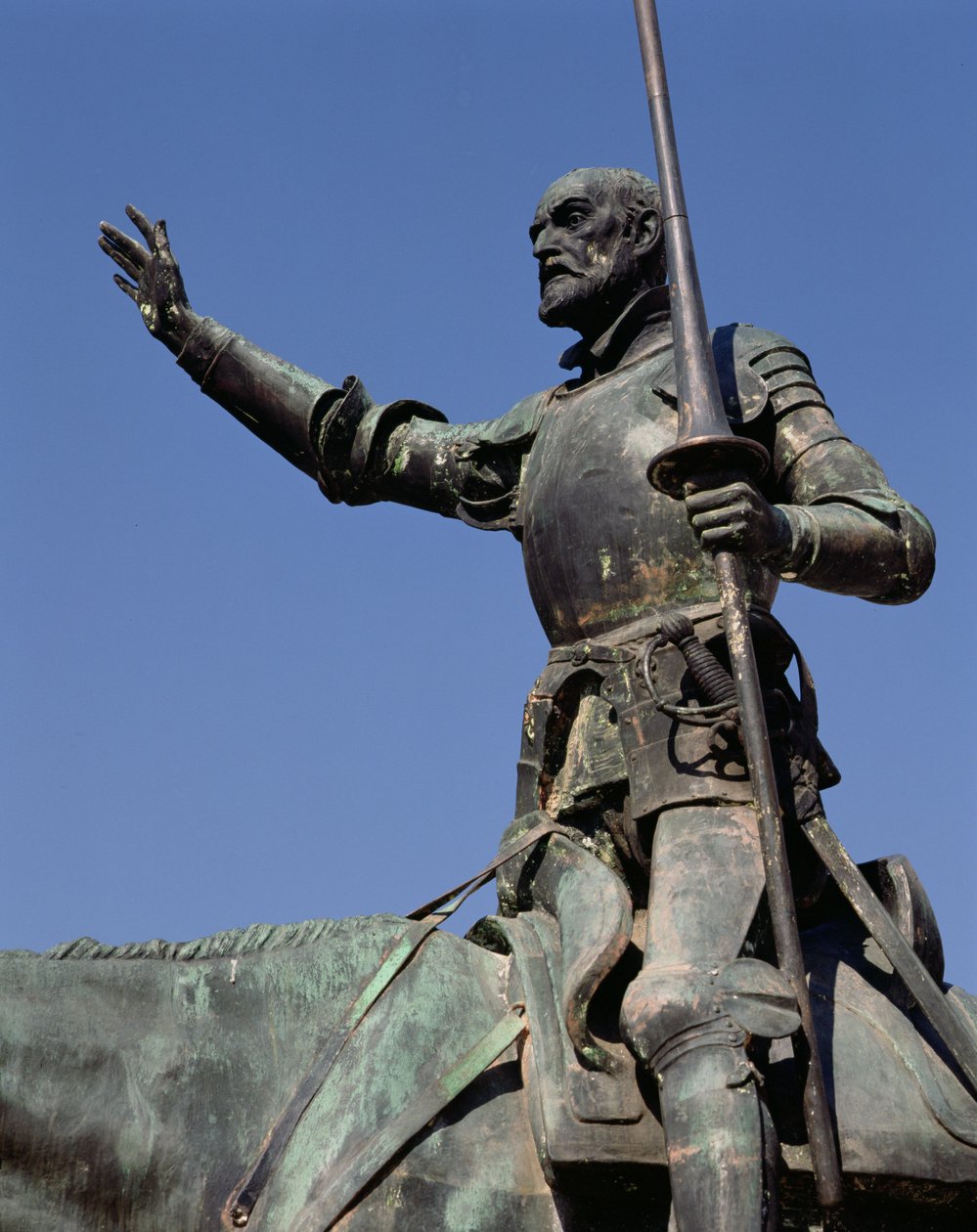 唐吉诃德，从纪念碑到Miguel de Cervantes（1547-1616）1927（青铜）（细节） 作者 洛伦佐·库鲁（Lorenzo Coullaut）Valera