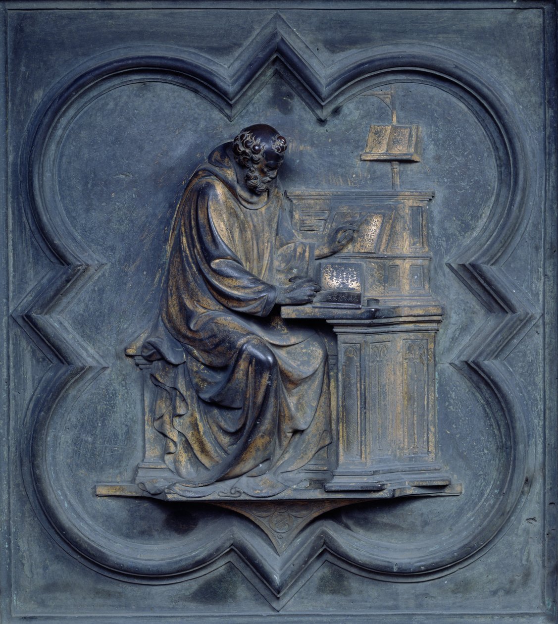 St Jerome，San Giovanni洗礼堂北门小组F，1403-24（青铜） 作者 洛伦佐·吉贝蒂（Lorenzo Ghiberti）
