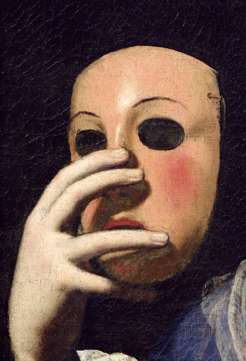 戴着面具的女人（细节154158） 作者 洛伦佐·利皮（Lorenzo Lippi）